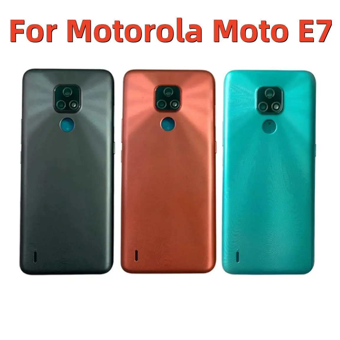 

Battery Cover Back Rear Door Housing Case For Motorola Moto E7 Back Cover with Camera Lens Replacement Repair Parts