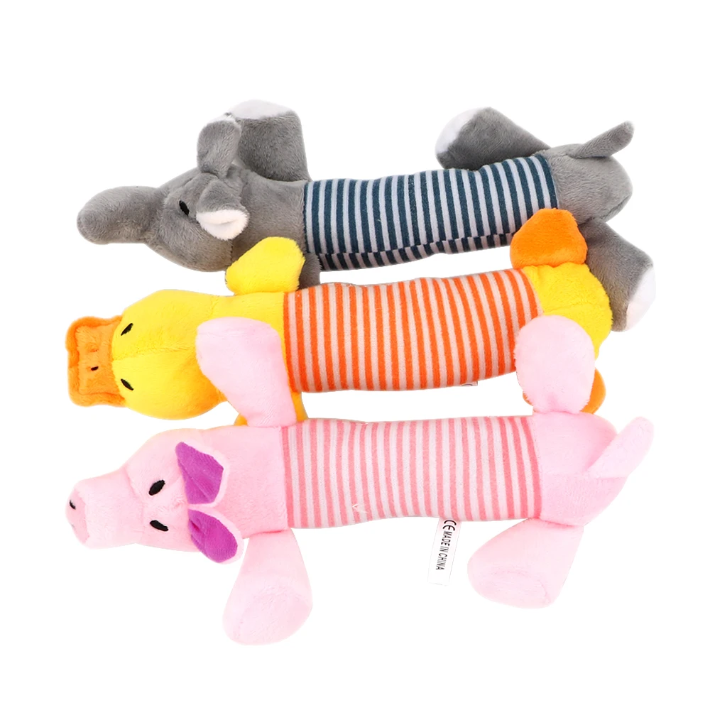 

Pet Pig Chew Elephant Sound Toys Dolls Pets Fleece Plush Funny Cat Dog Toys Fit Duck For All Squeak Durability