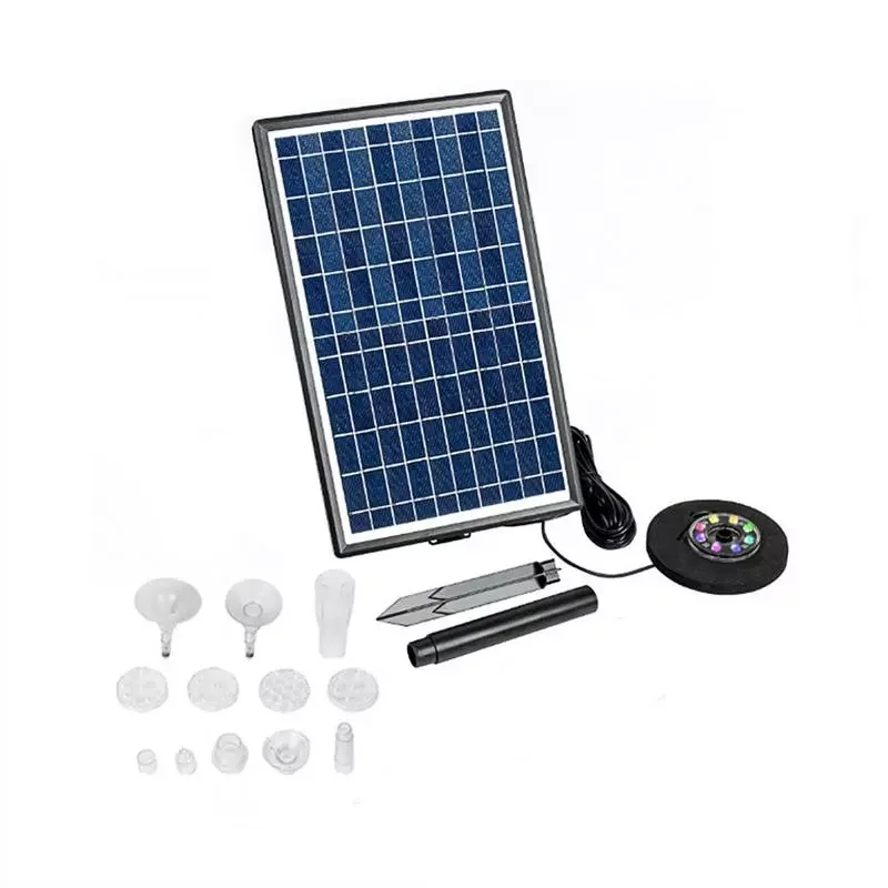 

Плавающий фонтан на солнечной батарее с насадками и функцией хранения света