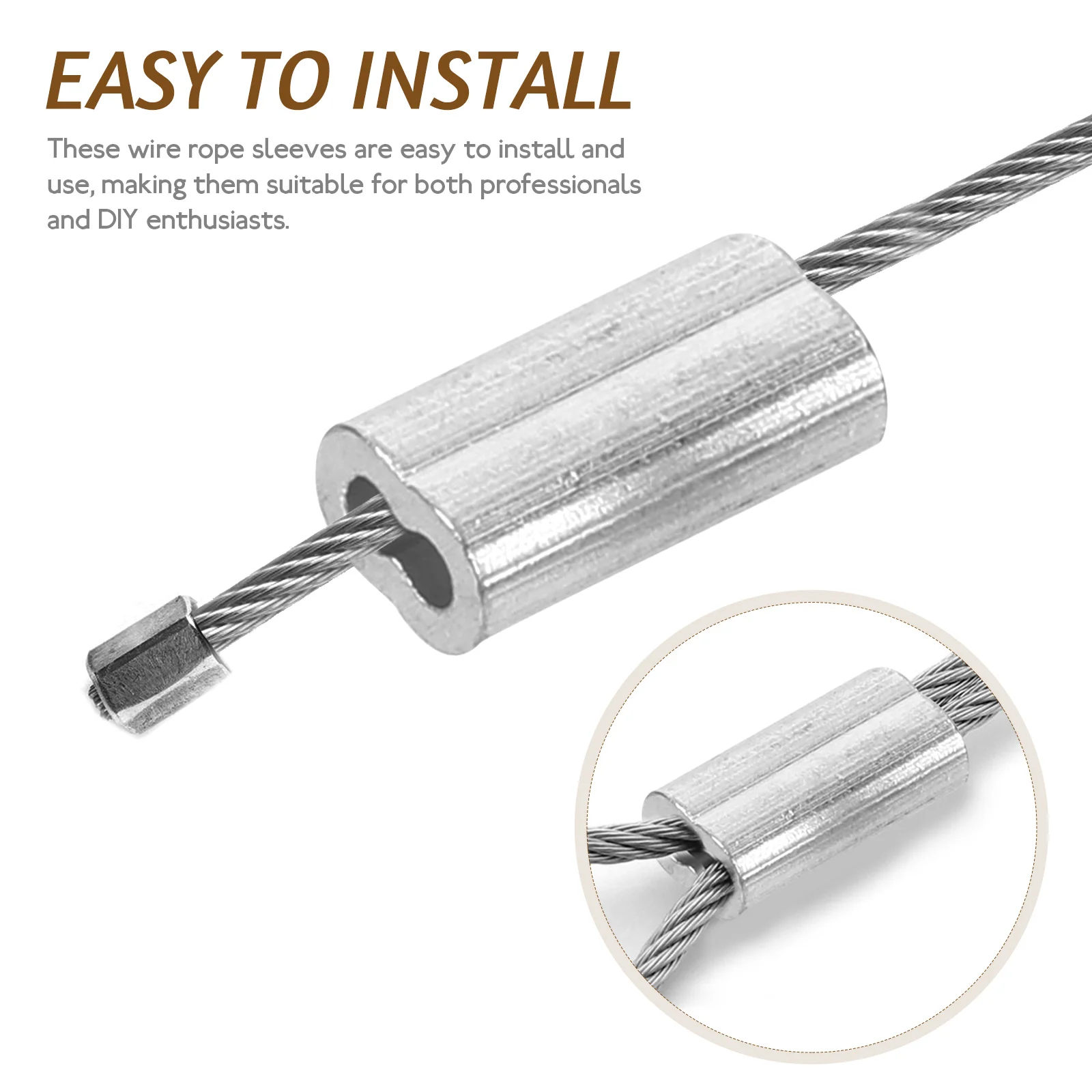 100 шт. 8-образный алюминиевый рукав электрический трос зажим для веревки обжимной