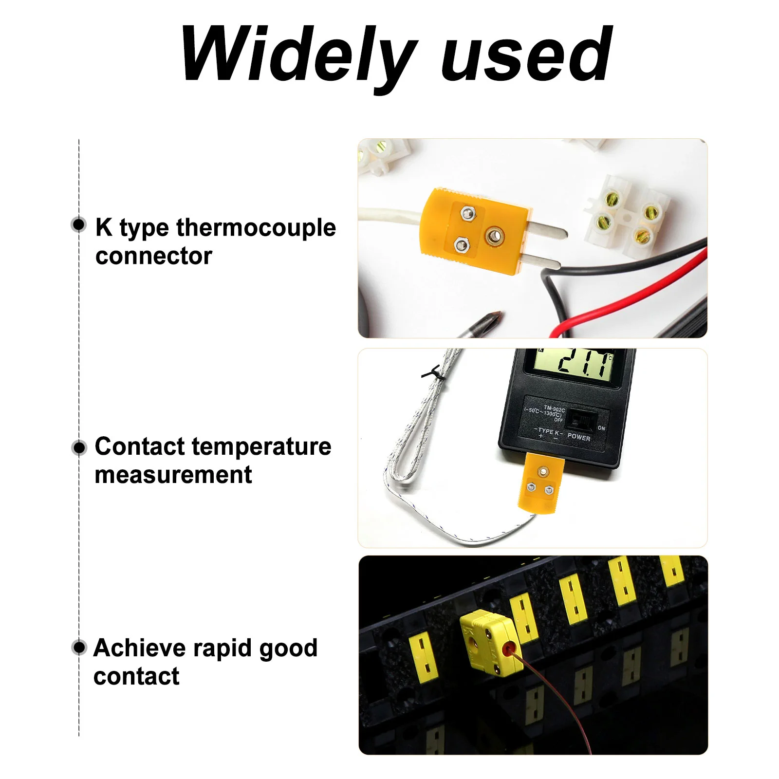 4 шт. гермефодитовый соединитель соединители для проводов термопара 2-контактный