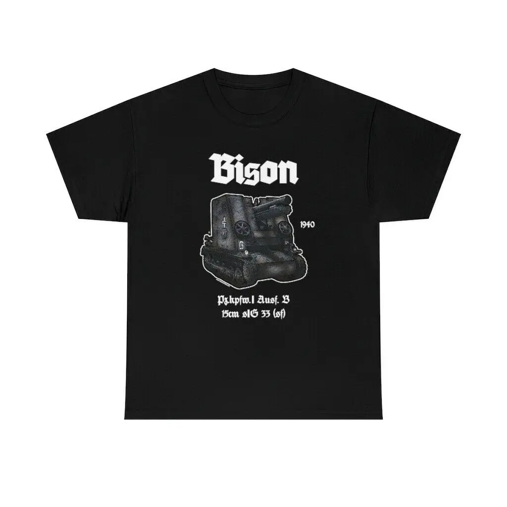 

Мужская свободная футболка Bison I WWII в стиле милитари, Повседневная футболка из 100% хлопка в стиле милитари немецкой армии Panzer