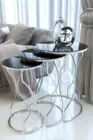 Кофейный столик Серебряная модель мечты подставной столик (черное зеркало) тройной набор кофейный столик домашний декор