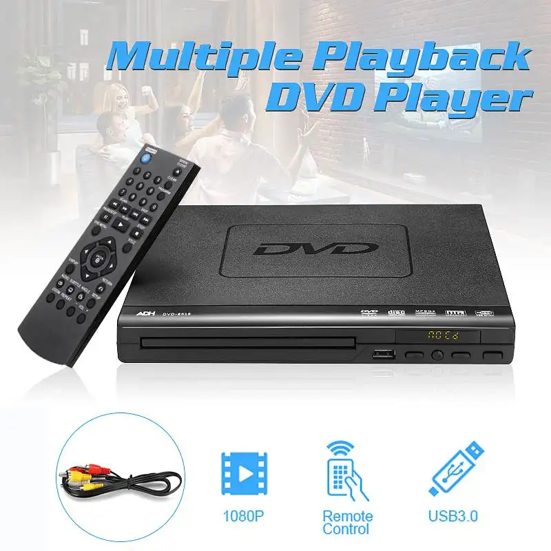 

DVD-проигрыватель 110-240 в 1080P Home HD, мультимедийный цифровой ТВ с поддержкой USB/DVD/CD/VCD/SVCD /JEPG/MP3/дисковая Система домашнего кинотеатра