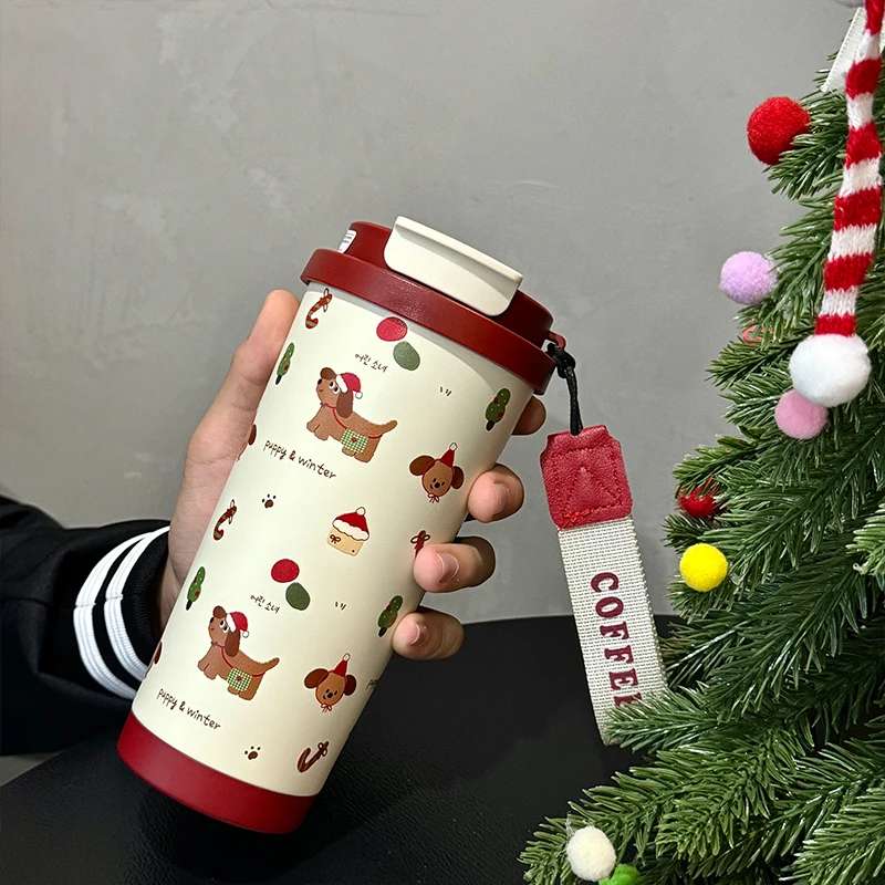 Милые рождественские чашки с соломенным фильтром милая кофейная кружка