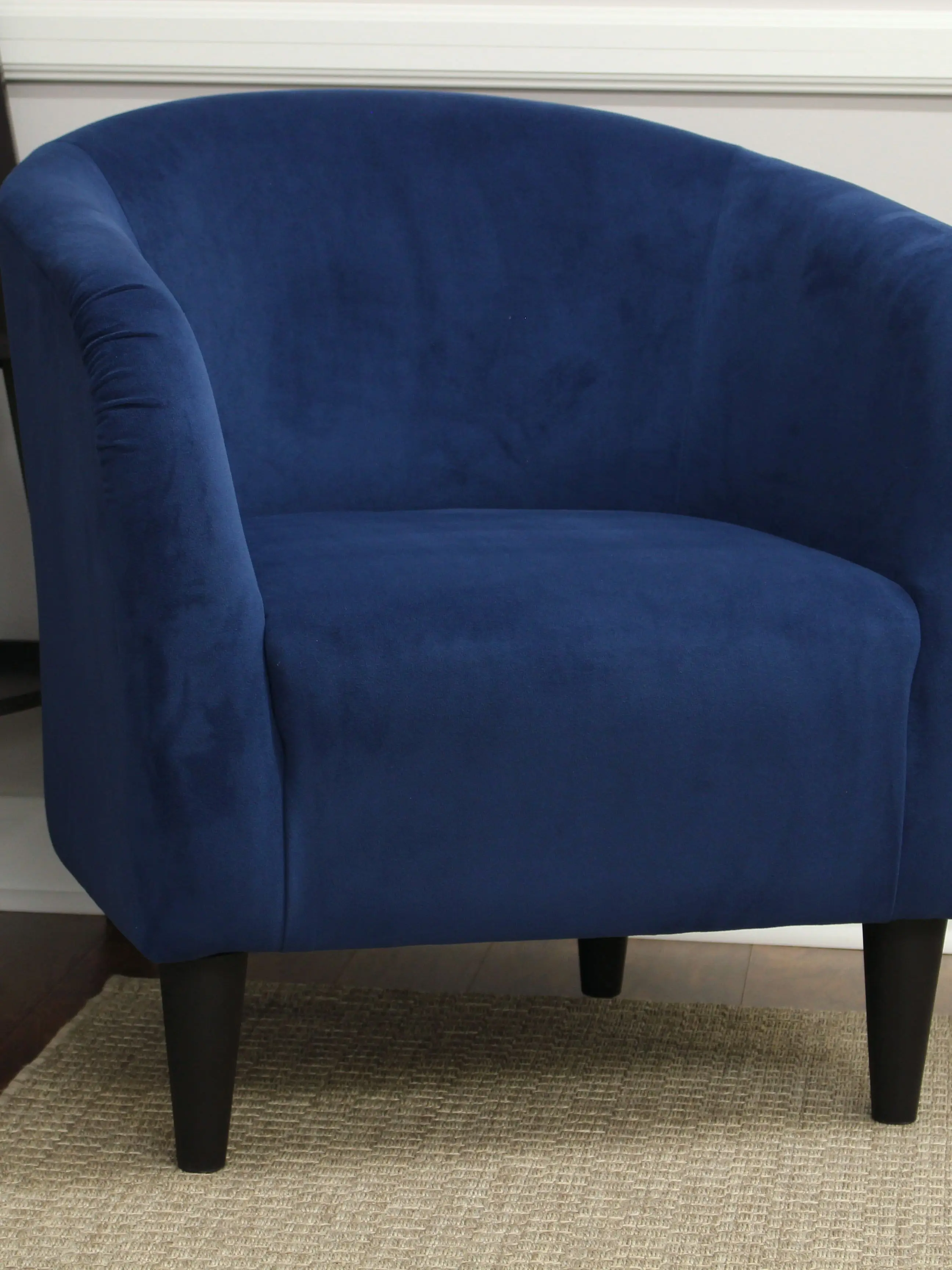 

Barrel Accent Chair, Vanilla Dream Beige, Velvet Upholstery