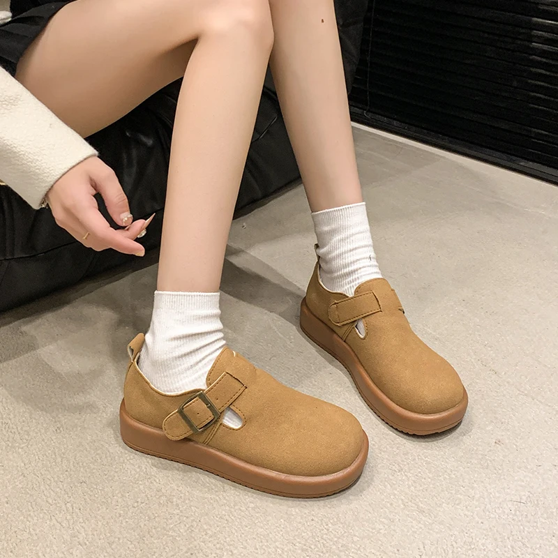 Туфли без шнуровки для женщин сабо на платформе осенняя женская обувь новые