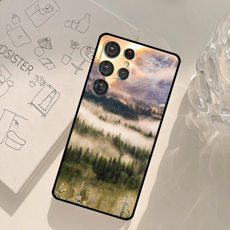 Фото Чехол для телефона Mountain Peak Forest для Samsung Galaxy S26 S25 Ultra S20 S21 S22 S23 S24 S10 Plus S25 FE, задняя крышка №4