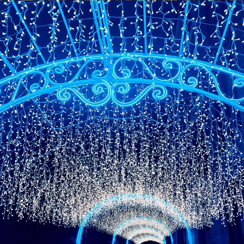 5m waterproof outdoor christmas light droop 0 4 0 6m curtain icicle string lights street house garlands garden decorative lights free global shipping