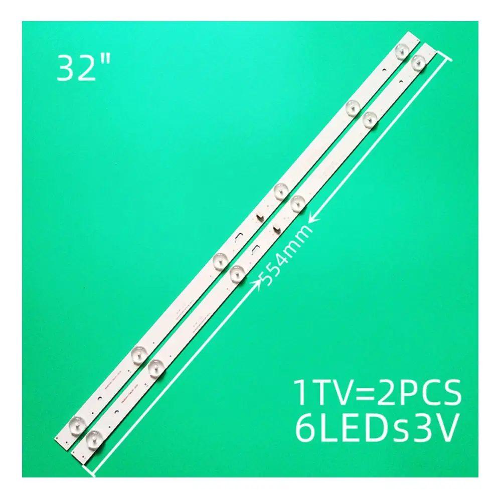 Nova 2pcs/Kit tiras de LED para TV THOMSON 32 T32D16DH 01B T32D16DH 01W JL.D32061330 004AS M 4C LB320T JF3 4C LB320T JF4 32HP100