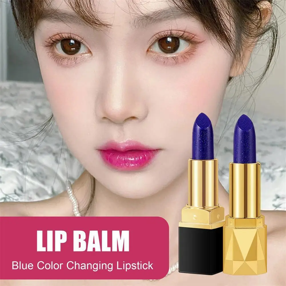 

1pcs Moistourizing Color Changing Lipstick Lip Balm Lip Anti Cosmetics Deep Color Nourish Smooth Aging Change Temperature C J8L3