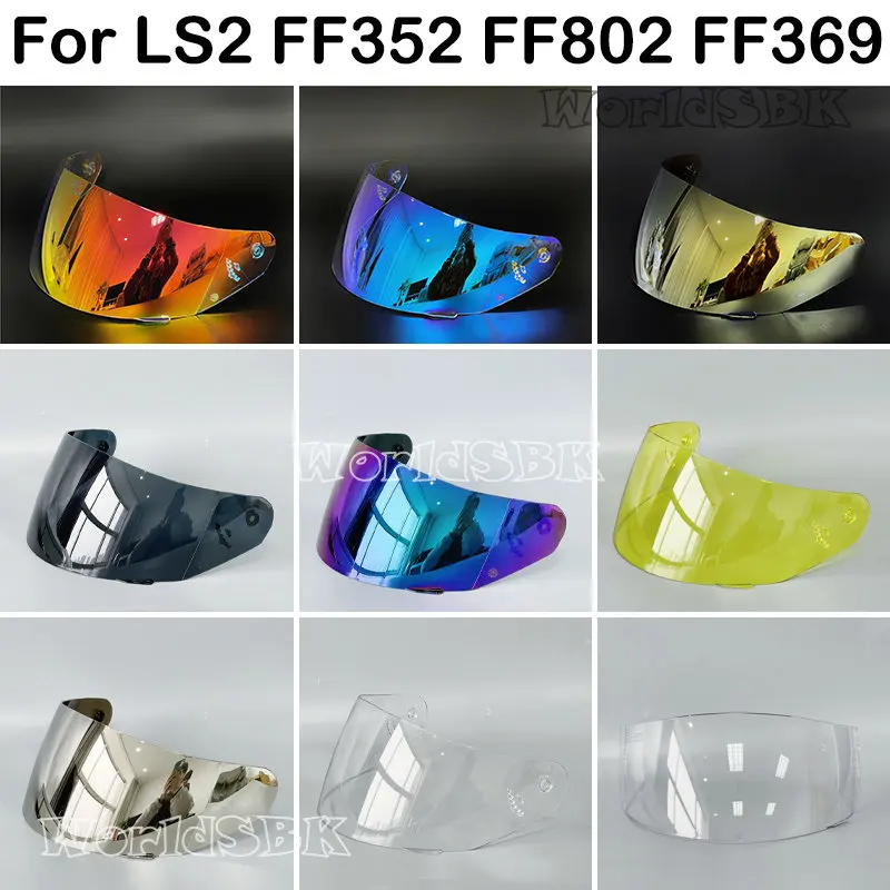 Per Ls2 Mhr-Ff-15 Visiera Per Casco Moto In Vetro Per Casco Per Ls2 Ff352 Ff351 Ff802 Ff369 Ff384 Face Sheild Full Face Helmet Lens