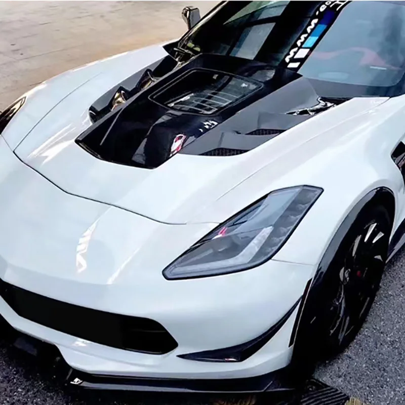Прозрачный капот из углеродного волокна двигателя для Chevrolet Corvette C7 2015-2019