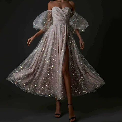 Блестящие пыльно-розовые вечерние платья soworthy с коротким рукавом и разрезом по бокам платья для выпускного вечера длиной ниже колена 2022 вечерние платья
