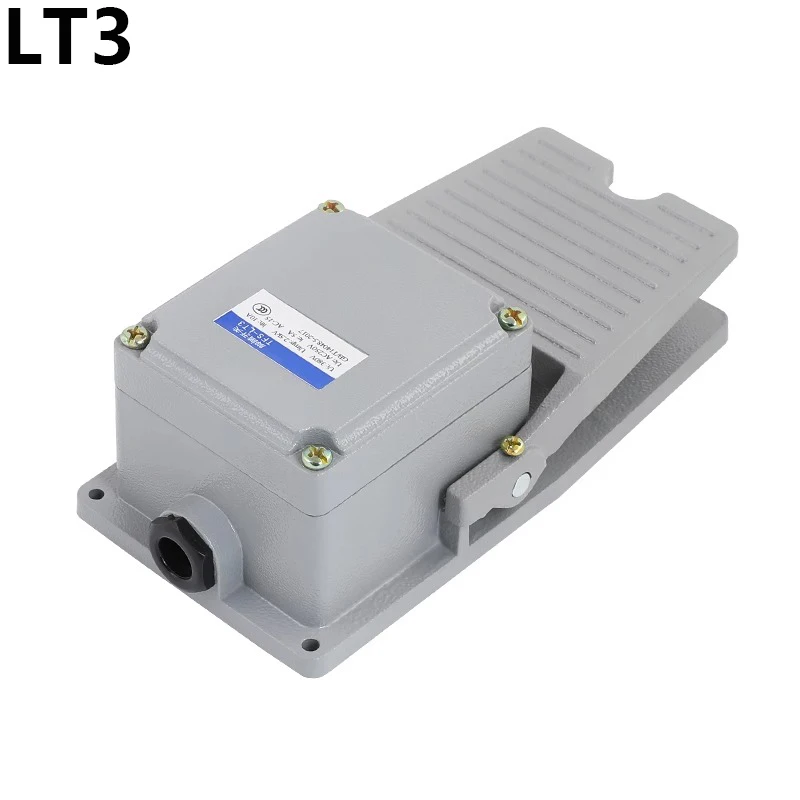 

LT3 Foot Pedal Switch IP44 Machine Tool Accessories Push Button With Aluminum Alloy Shell 3A/AC380V DC220V