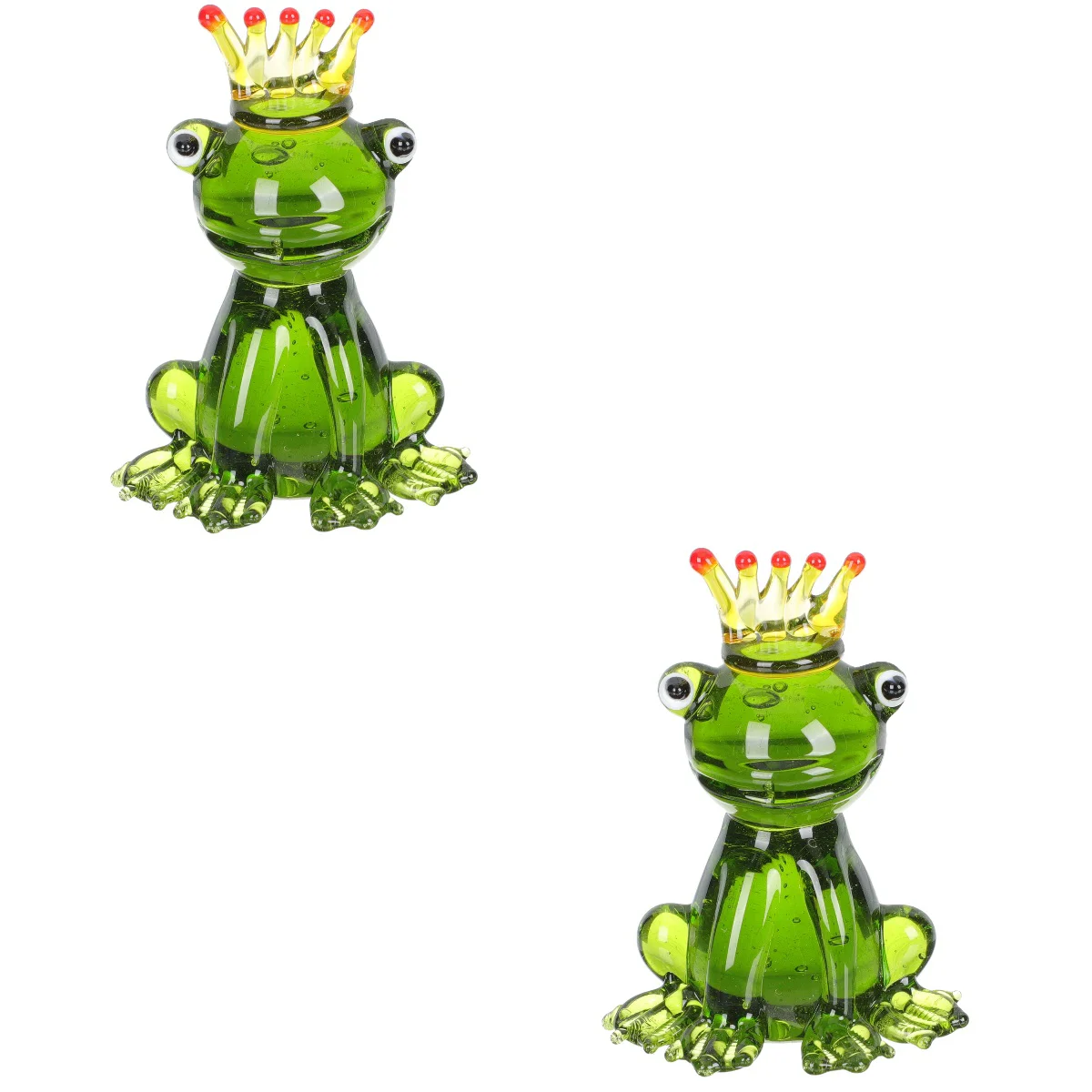 

Frog Figurine Glass Small Miniature Adorn Statues Garden Crystal Blown Statue Figurines Basketball Desktop Decor Frogscute