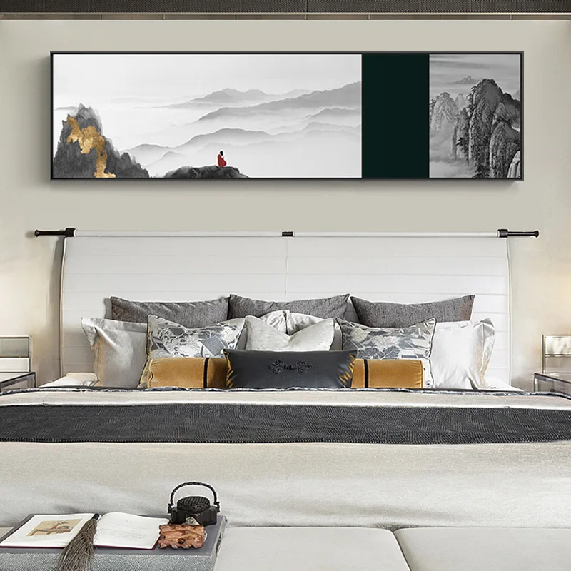 

Абстрактная традиционная китайская дзен-пейзаж, гора для гостиной, Декор, декоративная картина, холст, настенное искусство, постер, живопис...