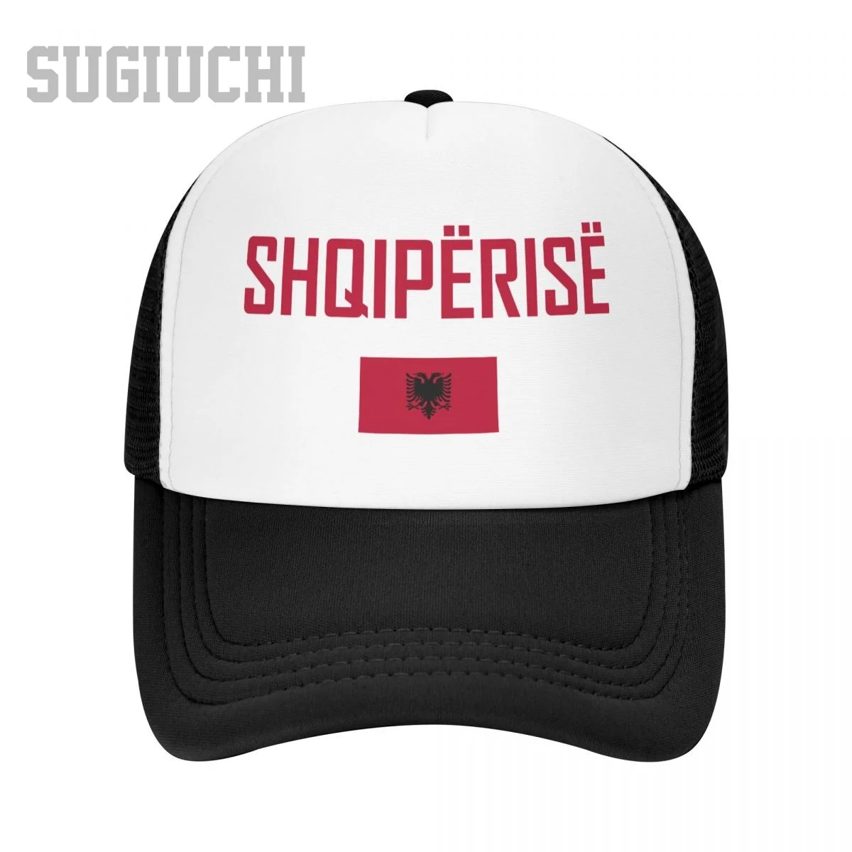 

Unisex Mesh Cap Hat Albania SHQIPERISE Flag And Font Trucker for Men Women Baseball Caps Outdoors Cool