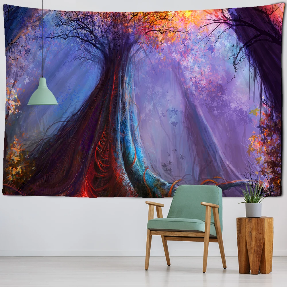 

3D гобелен с рисунком пожеланий дерева, настенное украшение, настенный ковер, простыня в богемном стиле, хиппи, украшение для дома