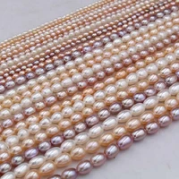 real natural freshwater pearls bright rice shaped 2 9mm millet beads hand beaded necklace bracelet diy jewelry material