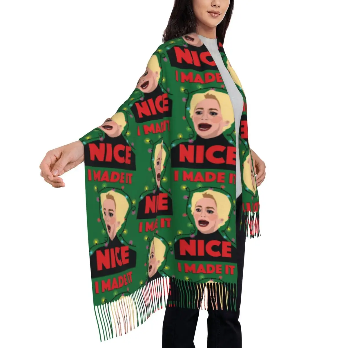 Рождественский шарф Dorinda Medley I Made It Nice Rhony шарфы с кисточками женские мягкие теплые