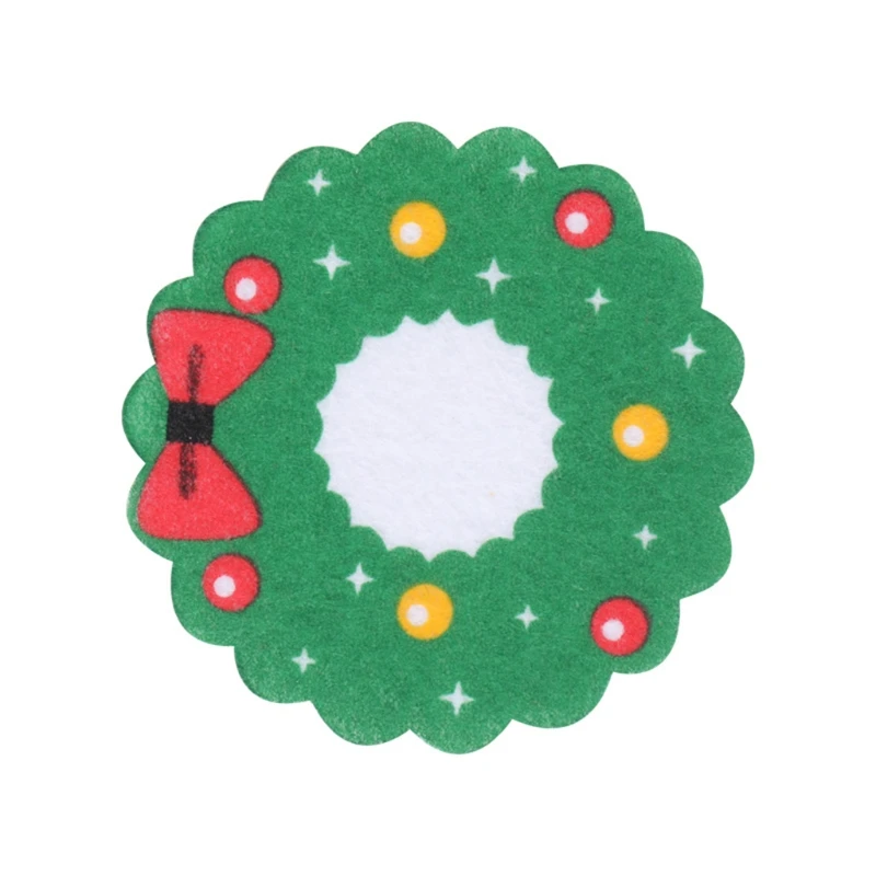

Christmas Drink Coaster Wine Tea Coffee Cup Mat Pad Xmas Holiday Ornaments Decor