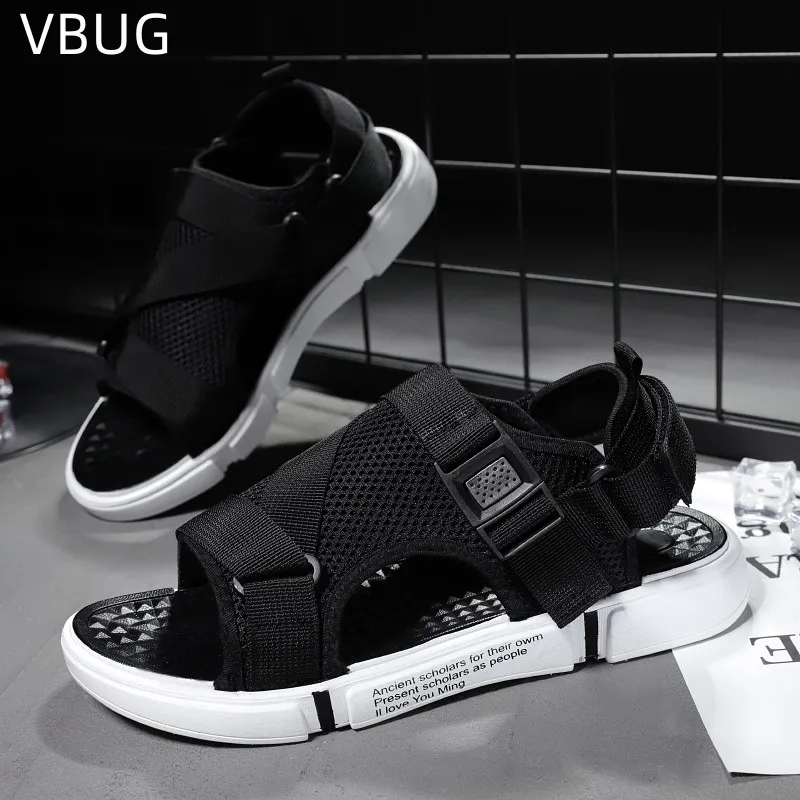 

Men's Summer Hot Sandals Casual Beach Outdoor Breathable Designer Non-slip Soft-soled Thick-soled Sandals Large Size New Summer