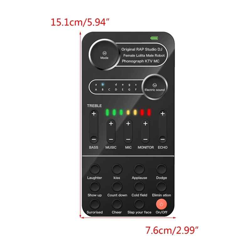 

K9 Mini Voice Changer 12 Different Effects Voice Changing 3.5mm for Games Song Phone Live Streaming Gifts for Dropshipping