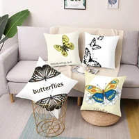 butterfly printing polyester throw pillow cushion cover car sofa pillow case simple home decoration decoration