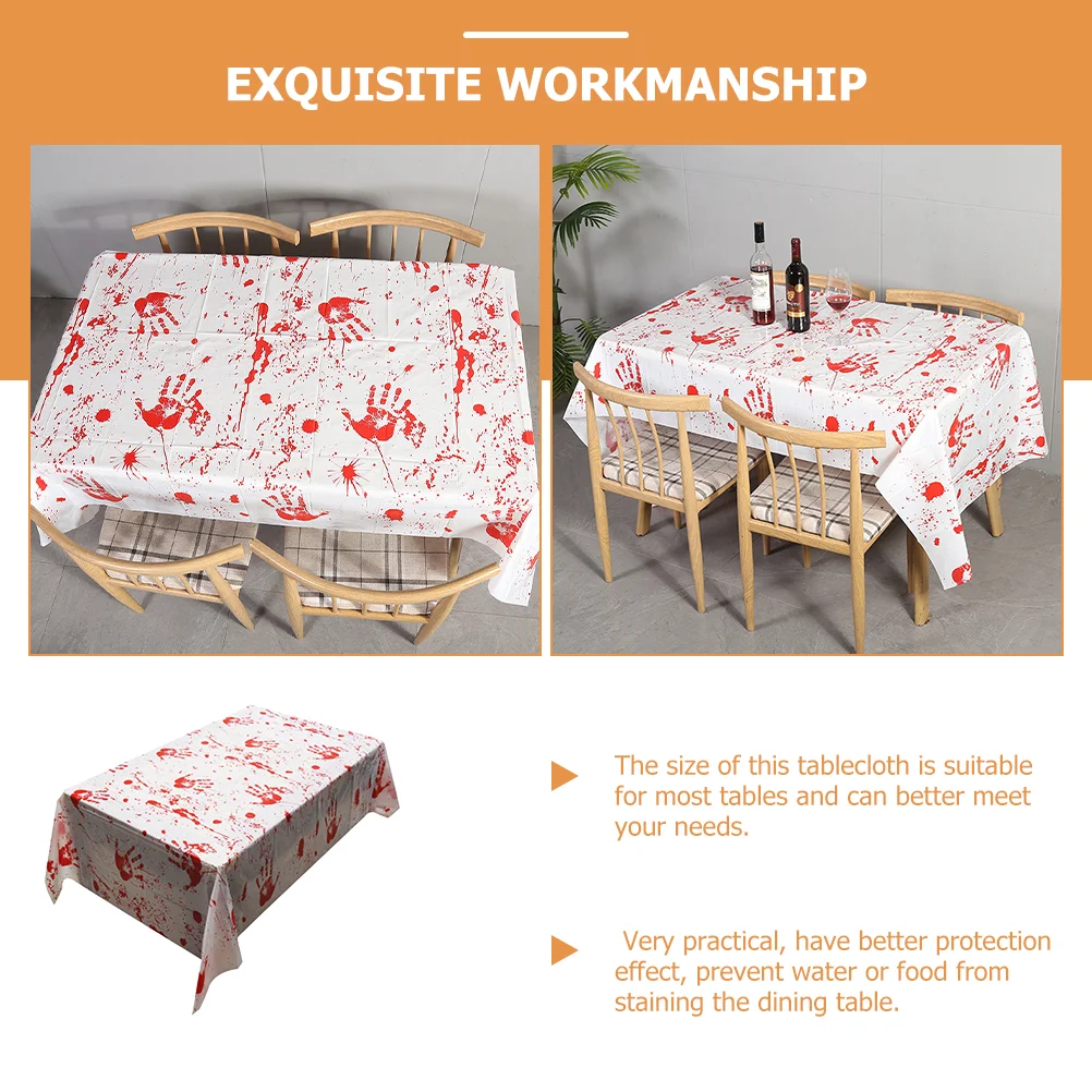 Кровавые чехлы для скатерти с отпечатками рук обеденные декор украшение дома