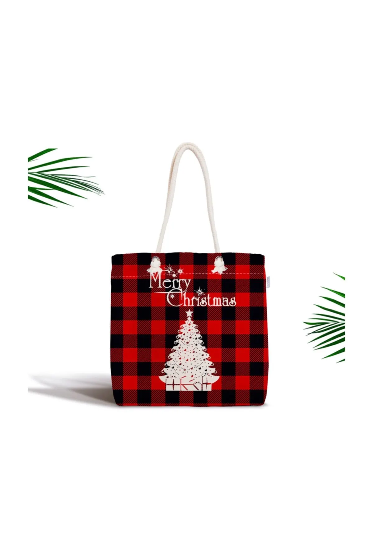 

Женская пляжная сумка, черная, красная, в клетку, с рождественской тематикой, сумка-тоут на молнии, летние сумки для покупок