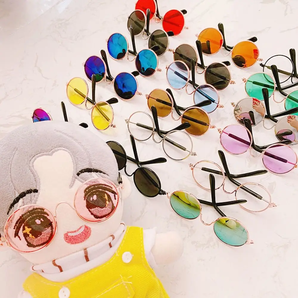 

Аксессуары, мини плюшевая кукла, подарок для девочек, очки для детской одежды, милая круглая оправа, Плюшевые очки для кукол