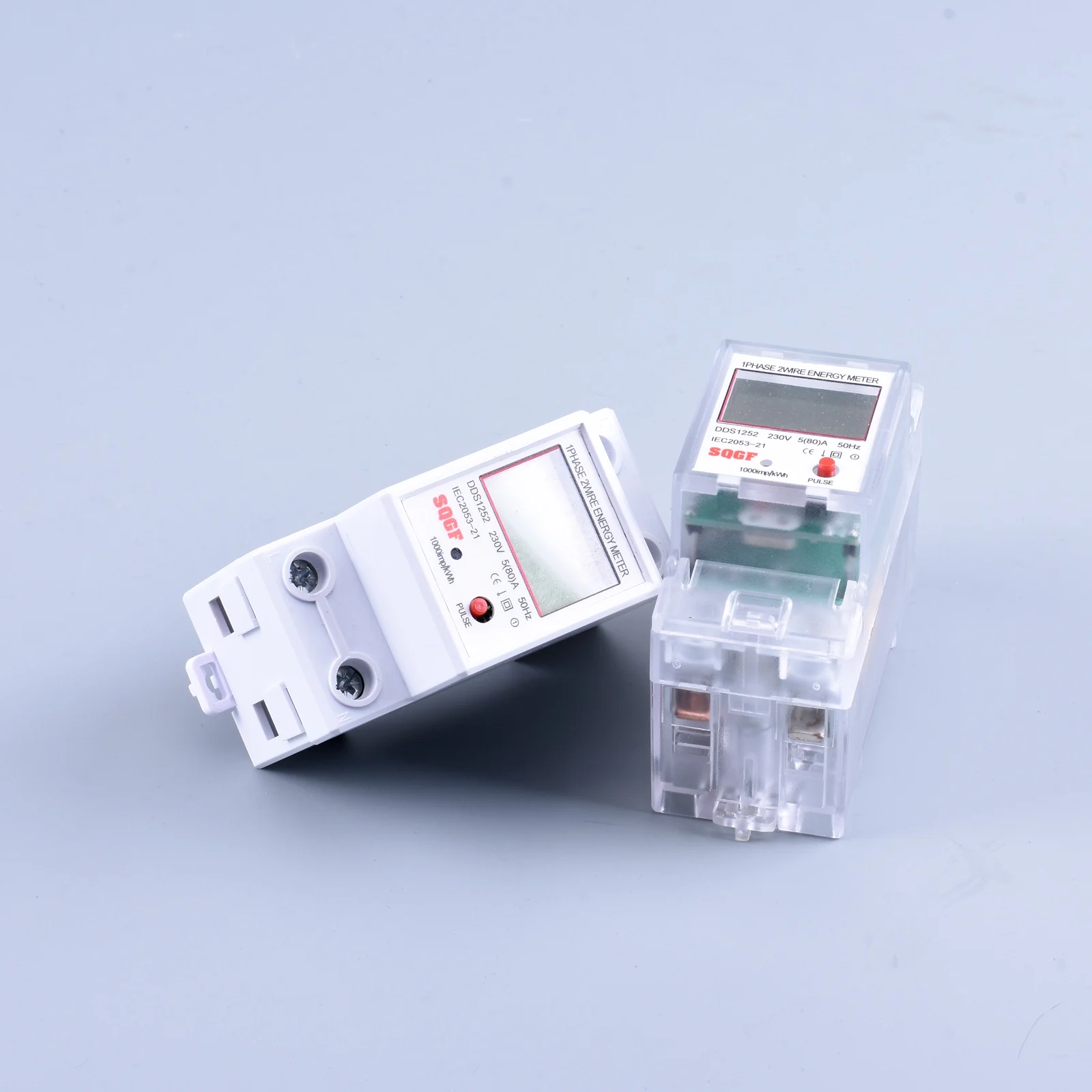Din-рейка LCD цифровая подсветка однофазный счетчик энергии кВт/ч измеритель