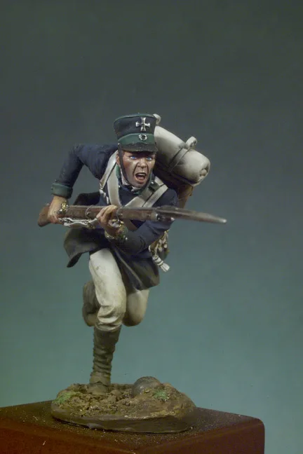 

54mm Resin Figure Model Kit Free Shipping Napoleonic Wars Prussian Infantry 1815 Toy Model