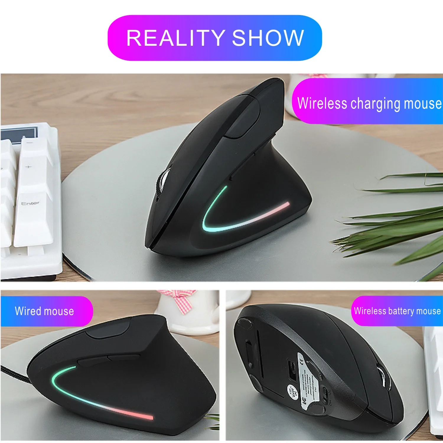 wireless gaming mouse vertical ergonomic kit gamer mouse usb wired cable 6 key rechargeable mause for pc laptop xbox ps4 cf mice free global shipping