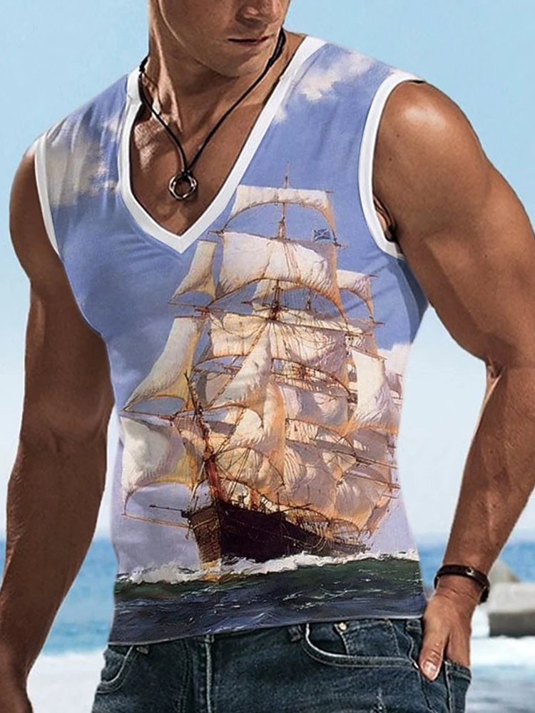 Мужской повседневный жилет с V-образным вырезом и открытой спиной