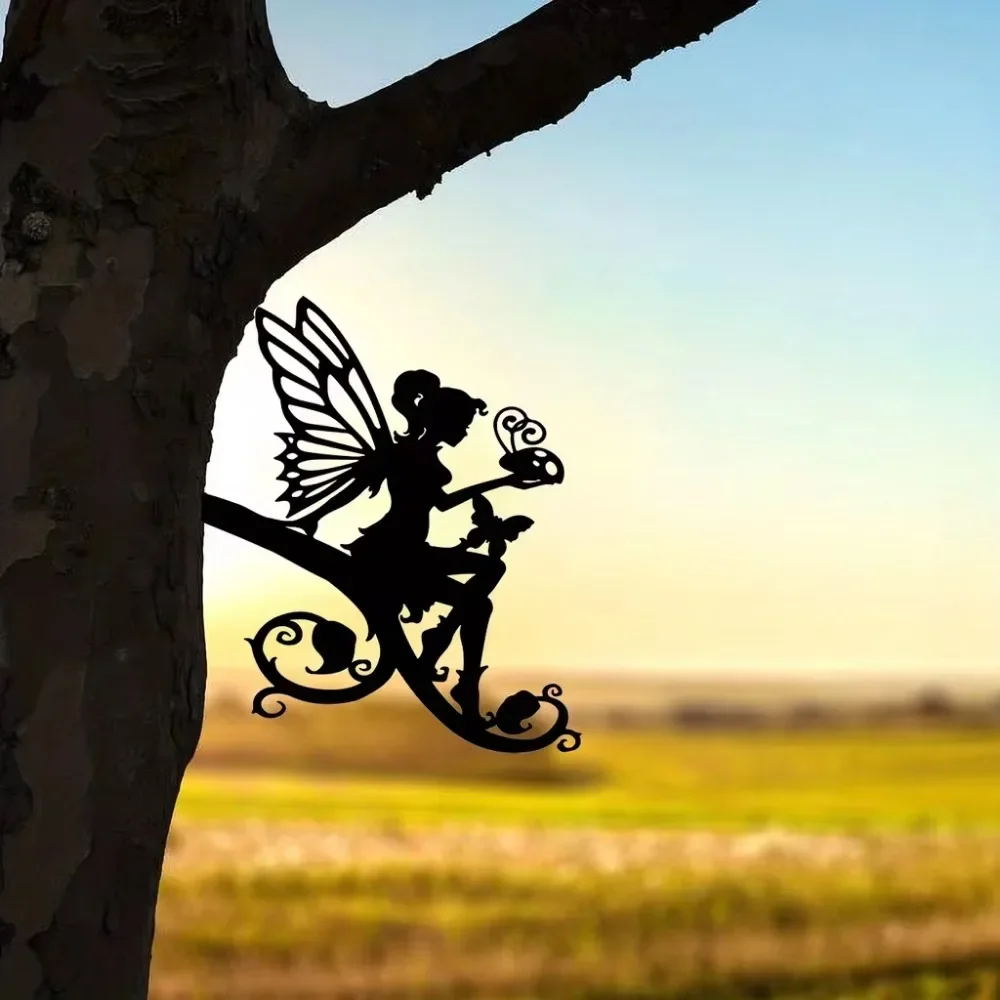 Очаровательная Металлическая Бабочка Декоративный Садовый Кол Уличный Двор