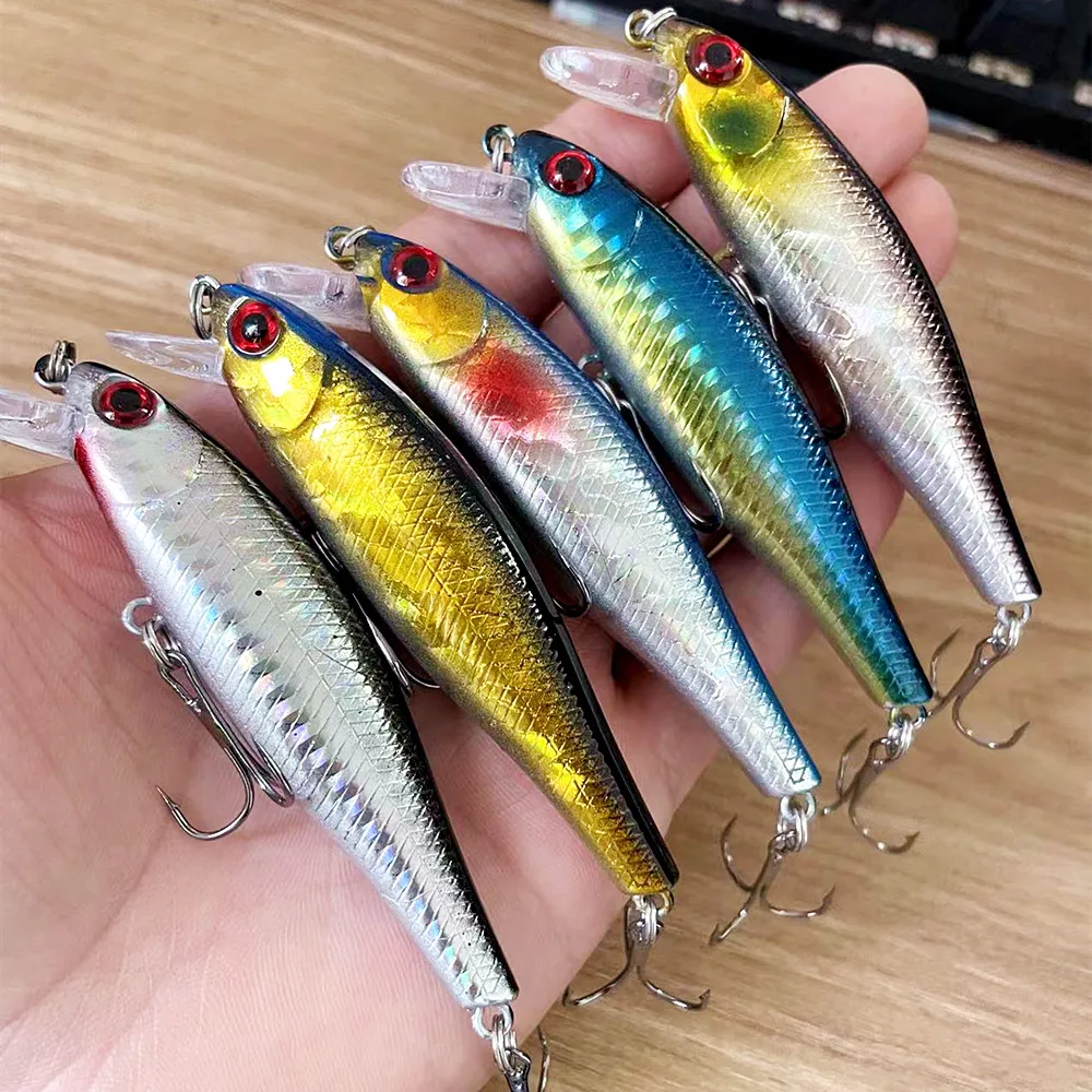 

1Pcs Floating Bionic Minnow Fishing Lures 8.5cm 9.3g Jerkbait Bass Pike Carkbait Artificial Hard Bait Wobblers Swimbait Bait