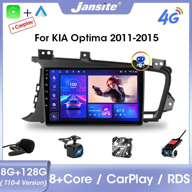 

Jansite 2din Android 11.0 For Kia K5 Optima 2011-2015 Car Radio Multimidia Video Player GPS Auto DVD Head Unit IPS Screen RDS FM