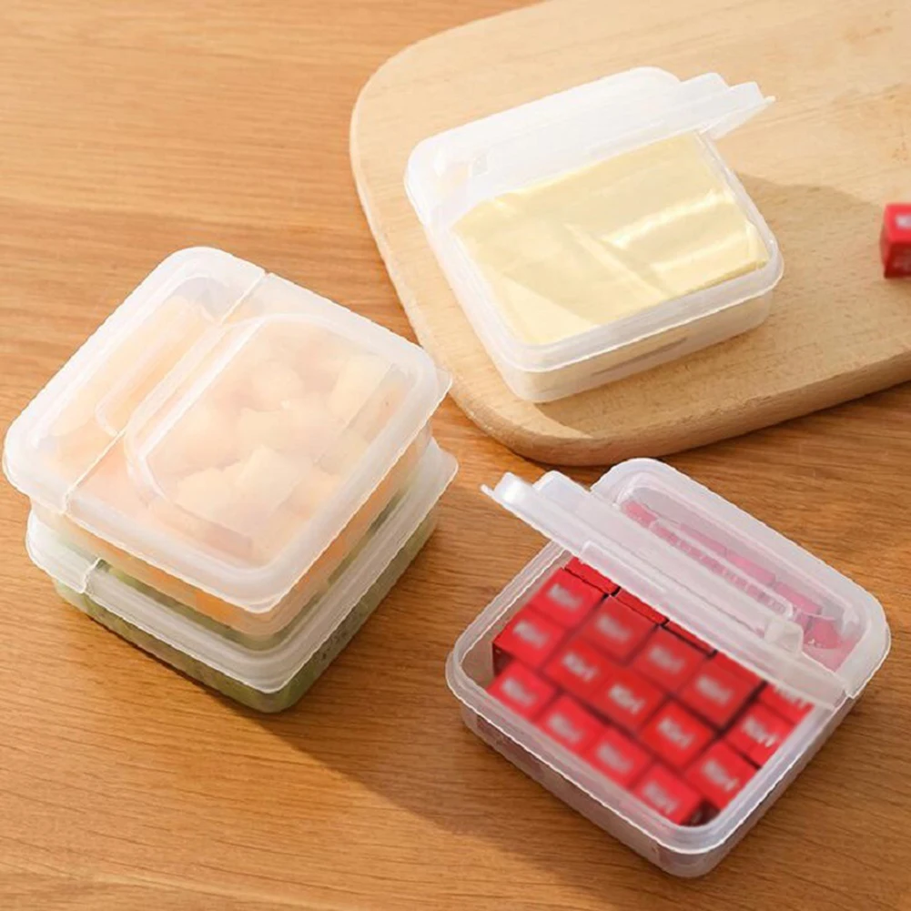 

New Cheese Slice Storage Box Fridge Butter Container Portable Refrigerator Fruit Vegetable Fresh-keeping Organizer Box