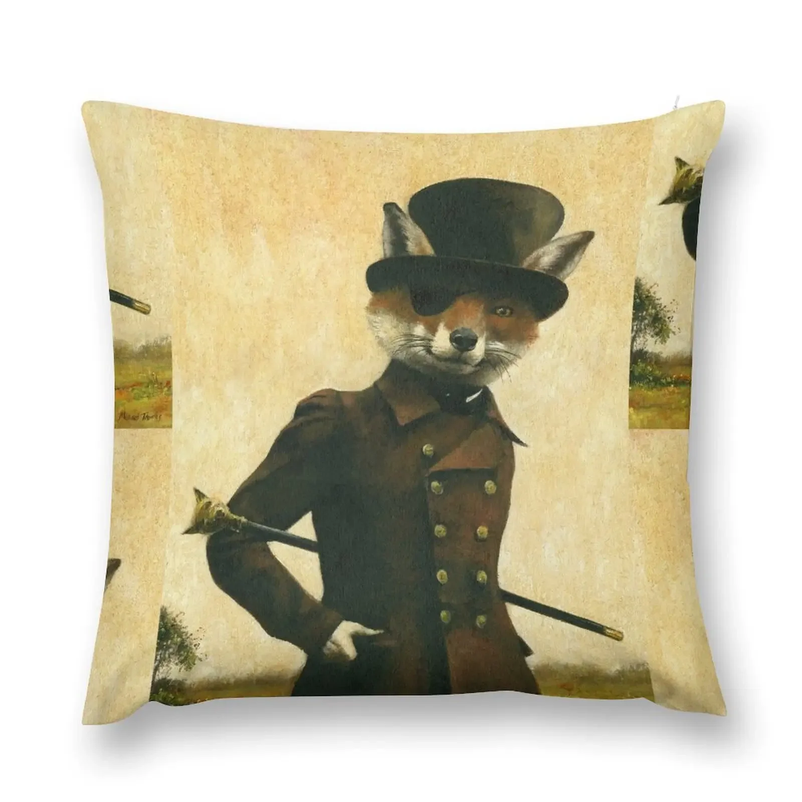 Sly Victorian Fox Декоративная подушка Диван Подушки Наволочка Рождественские