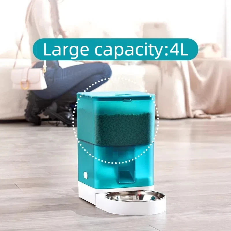 Кормушка для еды LMZOE 4 л кошек автоматический дозатор из нержавеющей стали с Wi-Fi и