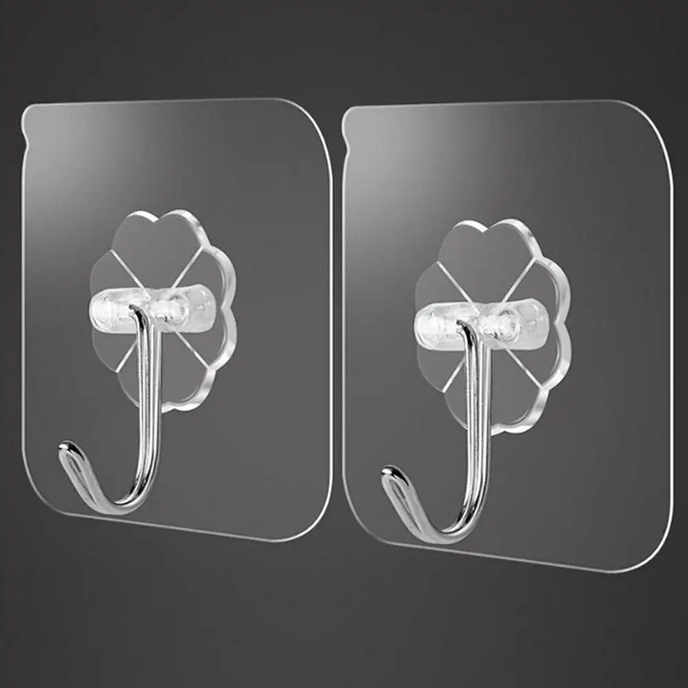 

10 шт., прозрачные самоклеящиеся настенные вешалки для дверей