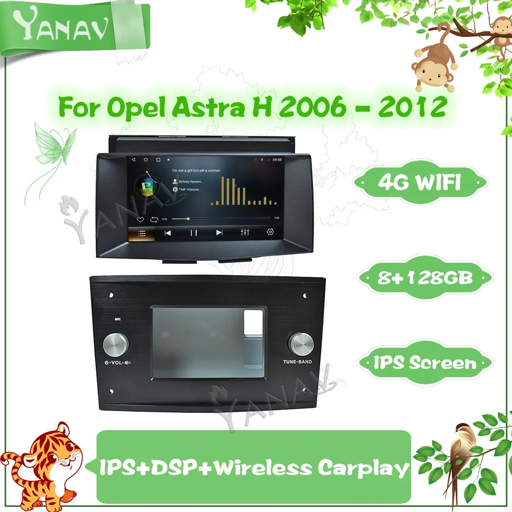 

Автомагнитола 2 Din на Android для Opel Astra H 2006-2012, мультимедийный видеоплеер, стерео, GPS-навигация, 4G LTE Carplay