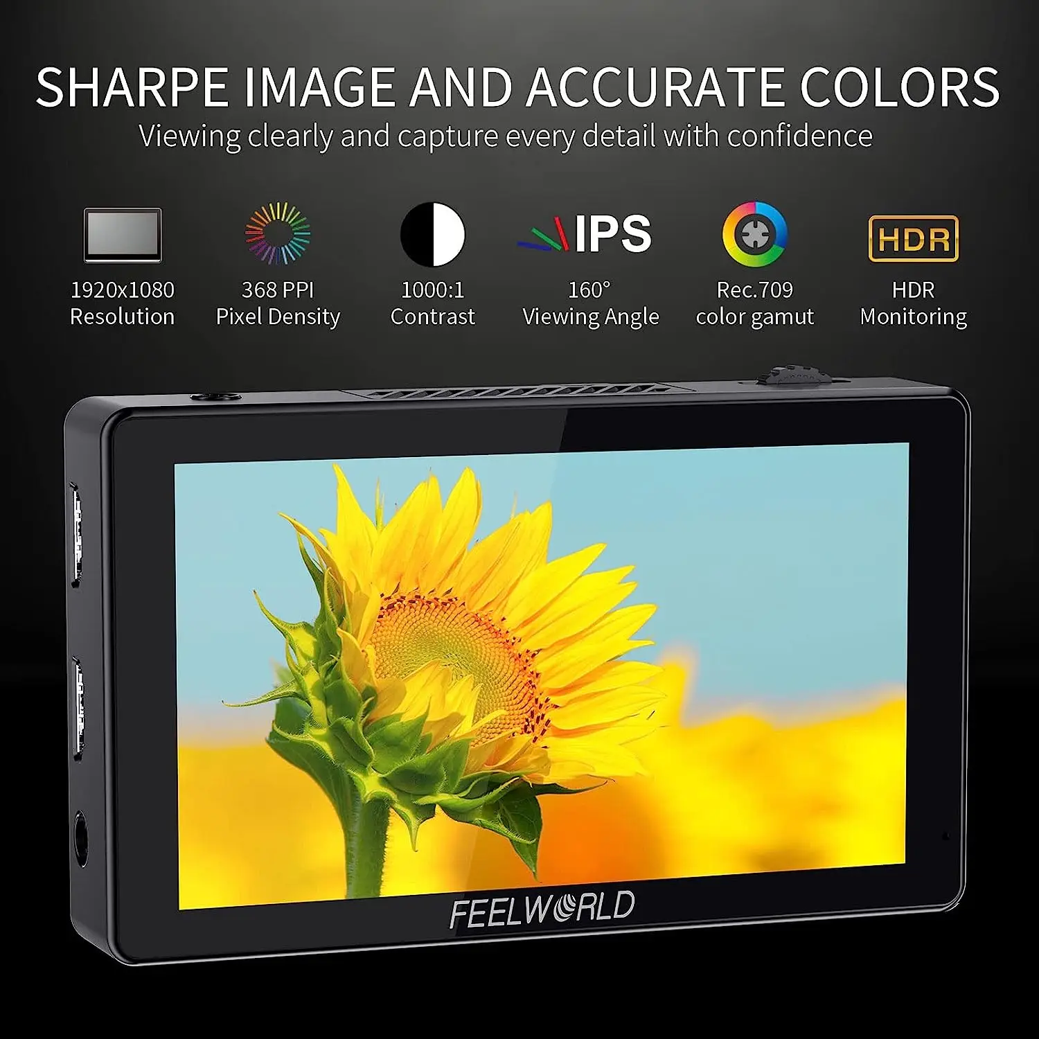 FEELWORLD LUT5 5 5-дюймовый 3000-nit 4K сенсорный экран монитор 3D LUT HDR 1920X1080 полевой камеры с