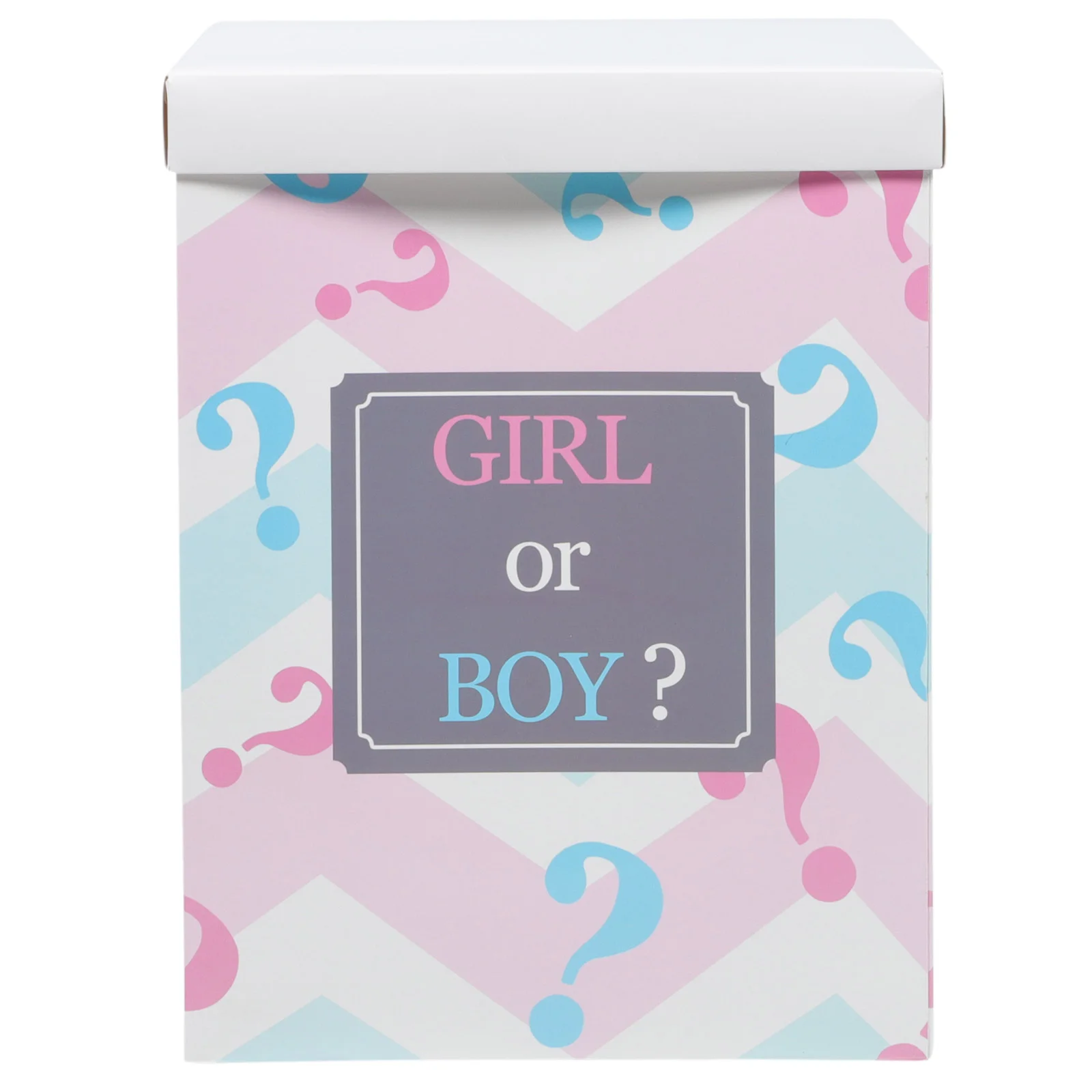 

Box Birthday Decorations Glitter Balloons Gift Baby Shower Blocks Girl Paper Gender Reveal Cake Boy Suffers