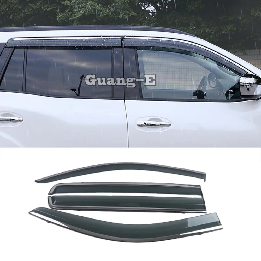 

Car Body Styling Cover Stick Lamp Plastic Window Glass Wind Visor Rain/Sun Guard Vent For Nissan Terra 2018 2019 2020 2021 2022