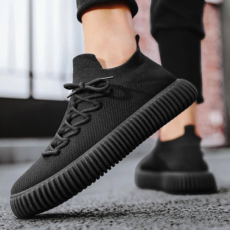 

2023 Flying Woven Sneakers Mens Shoes Casual Mesh Breathable Gym Running Walking Shoes Footwear StreetWear Sport casual shoes