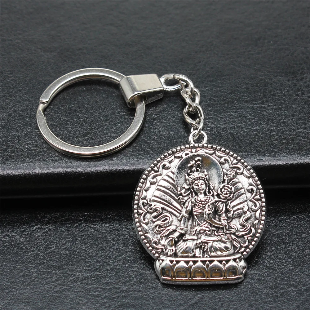 Сувениры, подарок, мужской брелок, 2 цвета, 42x36 мм, брелок Будды, металлическая цепочка-держатель «сделай сам»