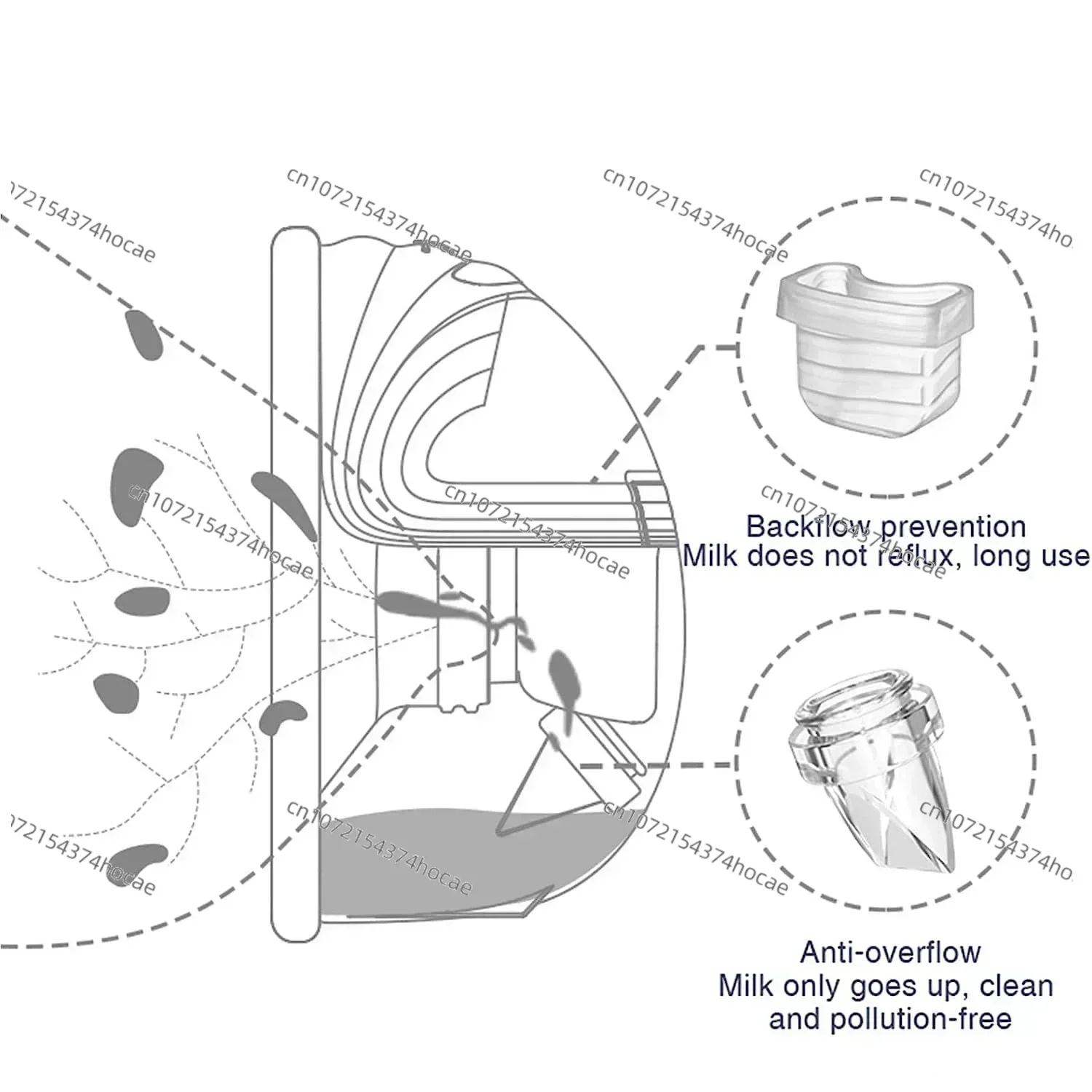 Молокоотсос детский портативный Электрический из силикона S21 электрический